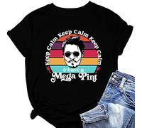 Keep Clam Have A Mega Pint Shirts for Women Summer Funny Hearsay Lawyer Saying Mega Pint Tees Streetwear Tops (Black,M,M)