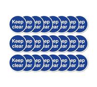 Keep Clear Fire Door Signs 80mm x 80mm Multi Pack Strong Adhesive Vinyl Stickers for Fire Door Safety (24)