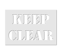 Keep Clear Stencil Sign - Keep Clear Text Template - Sign Making Stencil by CraftStar (A2 (Medium))