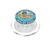 Keep Cool Stay In The Pool With My Duckie PopSockets PopGrip for MagSafe