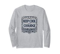 Keep Cool with Calvin Coolidge Art Deco Campaign Long Sleeve T-Shirt