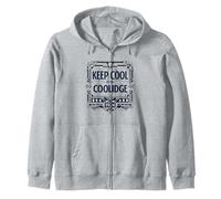 Keep Cool With Calvin Coolidge Art Deco Campaign Zip Hoodie