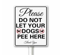 Keep Dogs Off Grass - Please Do Not Let Your Dogs Pee Here Thank You Metal Sign, 18x22 CM Rustproof Aluminum With Stake, Lawn Garden Yard Decor For Home