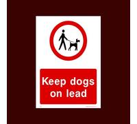 Keep Dogs on Leads Plastic Sign - Warning, Farm, Dogs, Agriculture, Cattle, Sheep, Bull - (CA39)