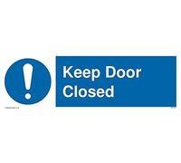 Keep Door Closed with mandatory exclamation symbol Sign - 300x100mm - L31