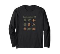 Keep Earth Wild Minimal Eco Nature Inspired Aesthetic Long Sleeve T-Shirt
