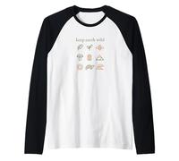 Keep Earth Wild Minimal Eco Nature Inspired Aesthetic Raglan Baseball Tee