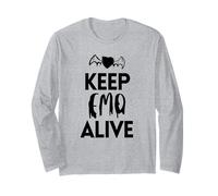 Keep Emo Alive Bat Heart Art for Pastel Goths Long Sleeve T-Shirt