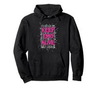 Keep Emo Alive Pink Aesthetic for Goths Pullover Hoodie