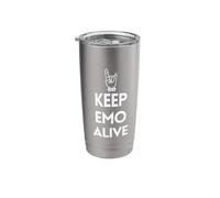 Keep Emo Alive Rock Hand Graphic for Alt Fans Stainless Steel Insulated Tumbler