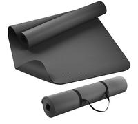 KEEP Extra Thick NBR Yoga Mat for Women & Men, 10mm Thick, 72”x32” Large Exercise Mat with Non-Slip Workout Mat for Yoga, Pilates, Stretching, Meditation - Wide & Cushioned Fitness Mat,Grey
