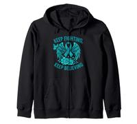 Keep Fighting Keep Believing Awareness Zip Hoodie