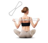 Keep Figure-8 Resistance Band - 15 lbs High Elasticity Exercise Cord for Arm Toning, Shoulder & Core Stretching - Non-Slip Portable Fitness Equipment for Home Workout, Travel, Grey