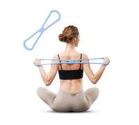 Keep Figure-8 Resistance Band - 15 lbs High Elasticity Exercise Cord for Arm Toning, Shoulder & Core Stretching - Non-Slip Portable Fitness Equipment for Home Workout, Travel, Blue
