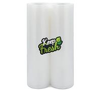 Keep Fresh 15" x 50' Vacuum Sealer Bag Rolls, 3.5mil, Sous Vide & Freezer Bag, Bulk Storing for Large Vacuum Sealers, 2 Rolls, 100 Feet Total