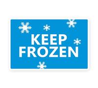 Keep Frozen Shipping Label Frozen Stickers Waterproof White/Blue Packing Sticker,2x3 Inch Adhesive Handling Warning Sticker 300 Pcs Per Roll.