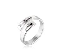Keep Fucking Going Ring, Personality Adjustable Keep Going Ring, Inspirational Rings jewelry for Women, Spiral Engraving Fucking Going Ring