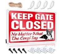Keep Gate Closed No Matter What The Corgi Say Metal Wall Decoration Wall Decorative | Unique Gift For Gardener Hanging Art For Saloon Living Room(30X40CM)