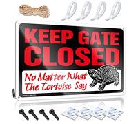Keep Gate Closed No Matter What The Tortoise Say Wall Comfort Hanging | Southern Decorations Affirmation Vintage Metal Wall Decor(30X40CM)