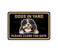 Keep Gate Closed Sign Dogs Bernese Mountain Dogs In Yard Aluminum Metal Tin Signs Door Sign Warning Sign For Fence Gate Yard Home Wall Decor 8x12 Inch