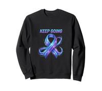Keep Going Awareness Ribbon Motivation Design Sweatshirt