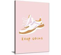 Keep Going Framed Canvas Print, Pictures for Home Walls, Bedroom, Living Room & Bathroom Decor 31x20cm (12x8in)