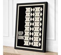 Keep Going Geometric Canvas Wall Art Print 30x20 Inch (76 x 51 cm)