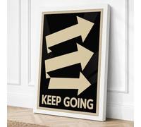 Keep Going Minimalist Canvas Wall Art Print 30x20 Inch (76 x 51 cm)
