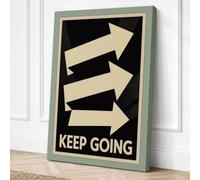 Keep Going Minimalist Canvas Wall Art Print 30x20 Inch (76 x 51 cm)