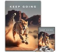 Keep Going Motivation 1000 Piece Jigsaw Puzzles for Adults Challenging Puzzles Brain Teaser Game, Interactive Family Game, Suitable for Ages 14+ 26X38CM/10.23x14.96inch