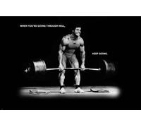 KEEP GOING Motivation Poster 24X36 Maxed Out Weight Lifter INSPIRATIONAL