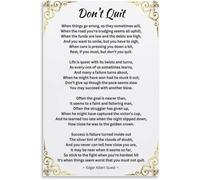 Keep Going Motivational Poetry Print Canvas Poster for Home Wall Decoration Living Room Bedroom Decor(Unframed,16x24inch(40x60cm))
