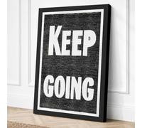 Keep Going Retro Canvas Wall Art Print 30x20 Inch
