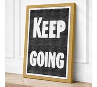 Keep Going Retro Canvas Wall Art Print 30x20 Inch