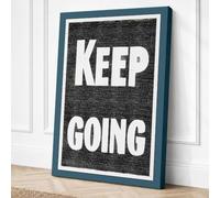 Keep Going Retro Canvas Wall Art Print 30x20 Inch (76 x 51 cm)