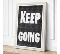 Keep Going Retro Canvas Wall Art Print 30x20 Inch (76 x 51 cm)