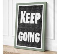 Keep Going Retro Canvas Wall Art Print 30x20 Inch (76 x 51 cm)