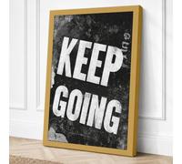 Keep Going Typography Canvas Wall Art Print 30x20 Inch (76 x 51 cm)