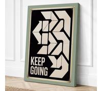 Keep Going Typography Canvas Wall Art Print 30x20 Inch (76 x 51 cm)