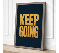 Keep Going Typography Canvas Wall Art Print 30x20 Inch (76 x 51 cm)