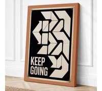Keep Going Typography Canvas Wall Art Print 30x20 Inch (76 x 51 cm)
