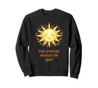 Keep Growing Towards the Light - Aesthetic Sun & Flowers Sweatshirt