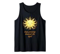 Keep Growing Towards the Light - Aesthetic Sun & Flowers Tank Top