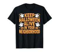 Keep Halloween Alive in Your Neighborhood Spooky Bat Pumpkin T-Shirt