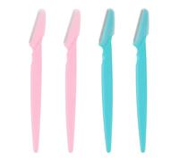 Keep in Style Eyebrow Razors - Facial Hair Remover - Eyebrow Shaper, Dermaplaning - Steel Safety Blades - Ergonomic Painless Exfoliating Shaver for Women & Men w/Precision Cover (Multicolor, 4 PCS)