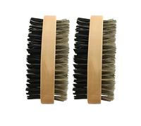 Keep In Style Wooden Boar Bristle Beard & Hair Brush - Natural Bristles for Grooming, Detangling & Styling - For Men’s Beard, Mustache & Hair Care (Double Side Boar Bristle, 1, count)