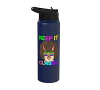 Keep It Classic Funny Alpaca 80's 90's Llama Stainless Steel Insulated Water Bottle