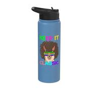 Keep It Classic Funny Alpaca 80's 90's Llama Stainless Steel Insulated Water Bottle