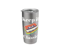 Keep It Classic Retro Cassette Music Vintage 90s 80s Gift Stainless Steel Insulated Tumbler