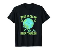 Keep It Clean Keep It Green Eco Earth Graphic T-Shirt